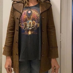 vintage western inspired leather jacket